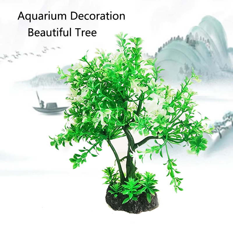 Aquarium Planted Background - Artificial Underwater Grass Aquarium Fish Tank