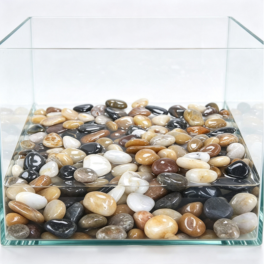 300-700g Smooth River Pebbles, - Planted Aquarium With Fish recension och pris