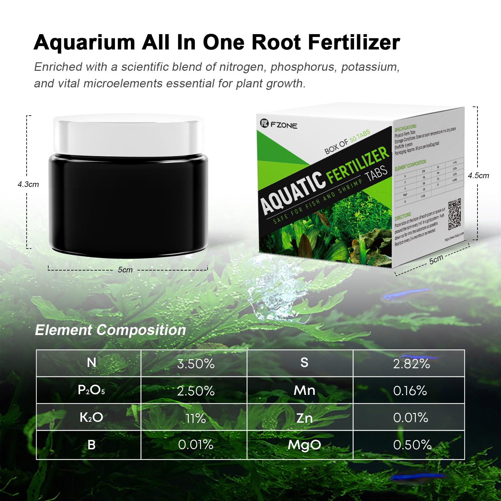 FZONE Root Tabs Freshwater Aqu - Aquarium Plant Root Tabs recension och pris