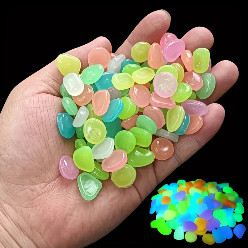 50-200pcs Glow in The Dark Peb - Aquarium Plants recension och pris