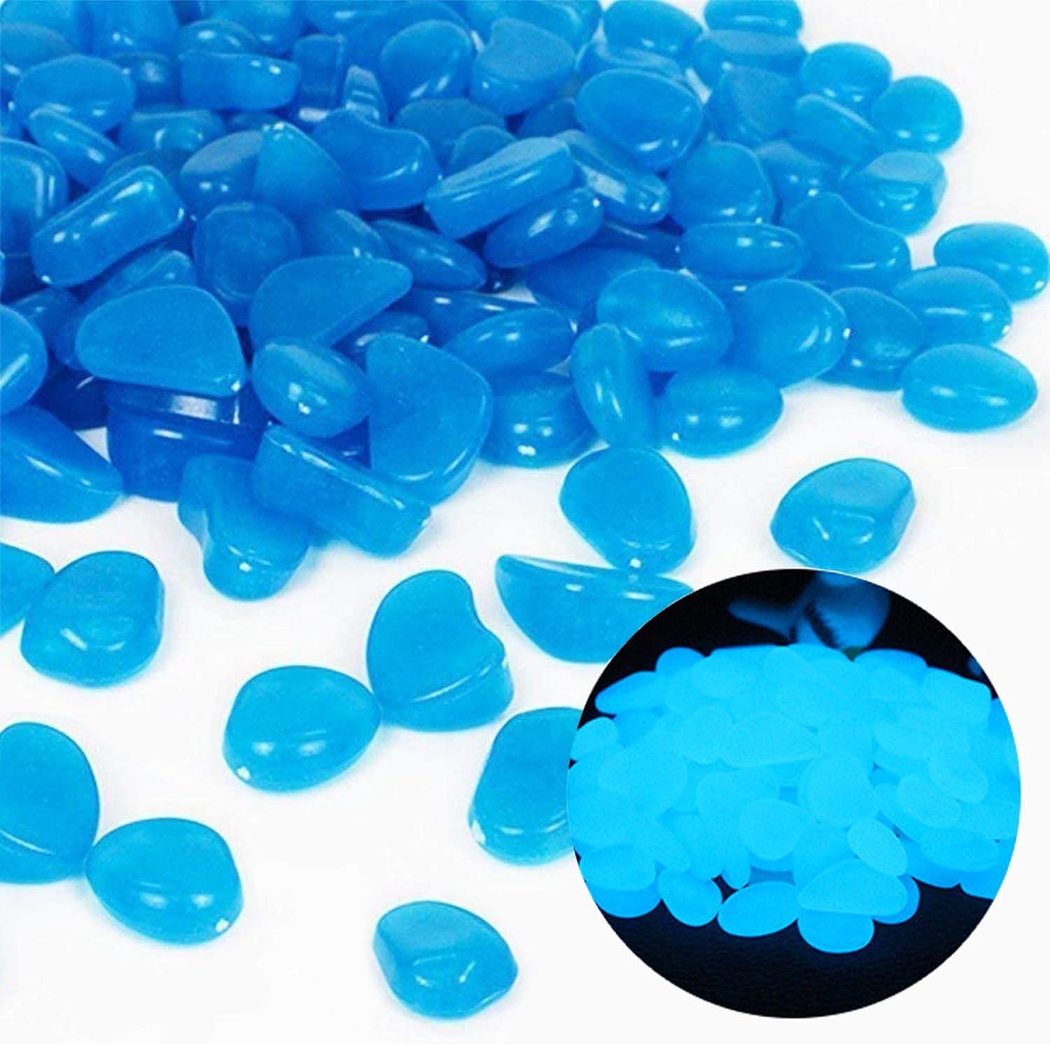 Fish Tank Rocks Glow Blue Pebb - Planted Aquarium With Fish recension och pris